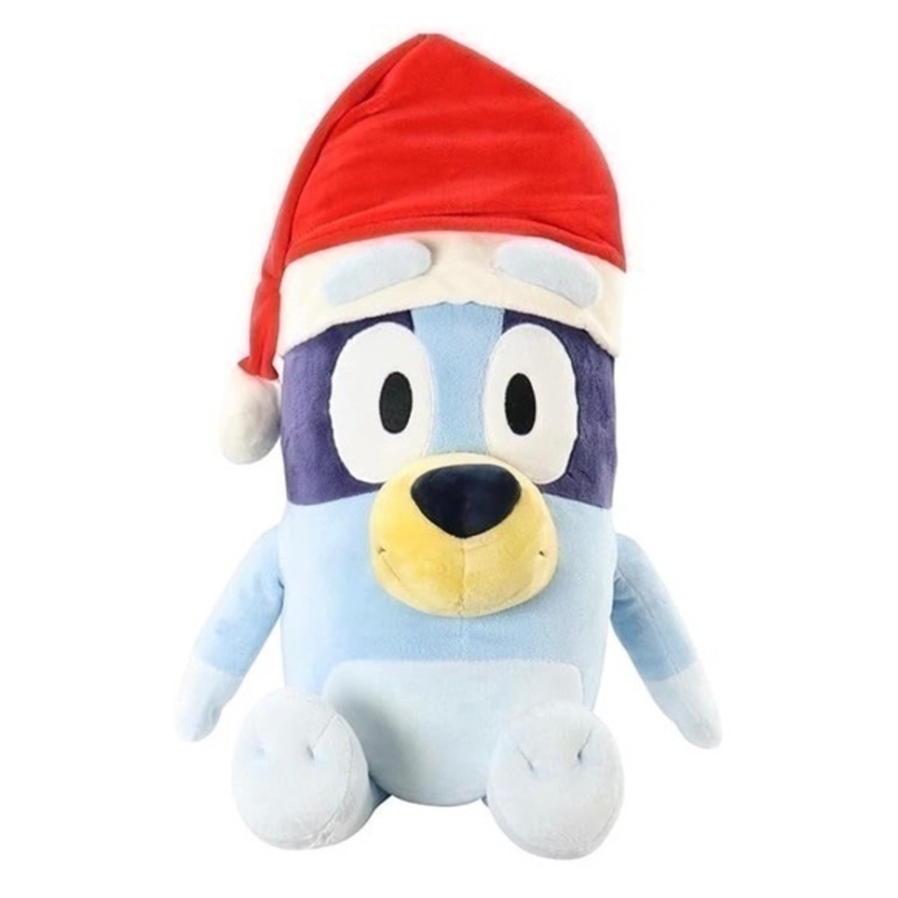 NWT. BLUEY 20” Jumbo Christmas Plush With Santa Hat